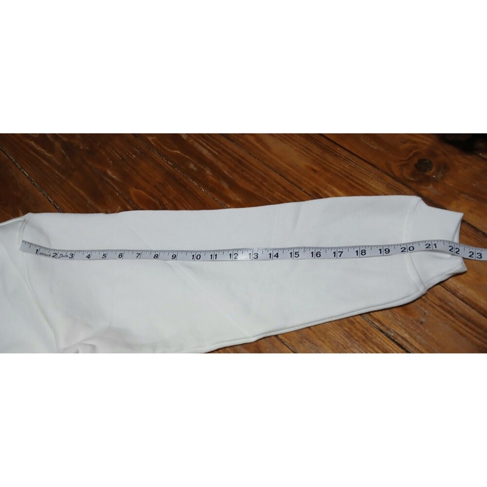 Blair Comfy White Snap button sweater with pockets Large - Picture 10 of 12